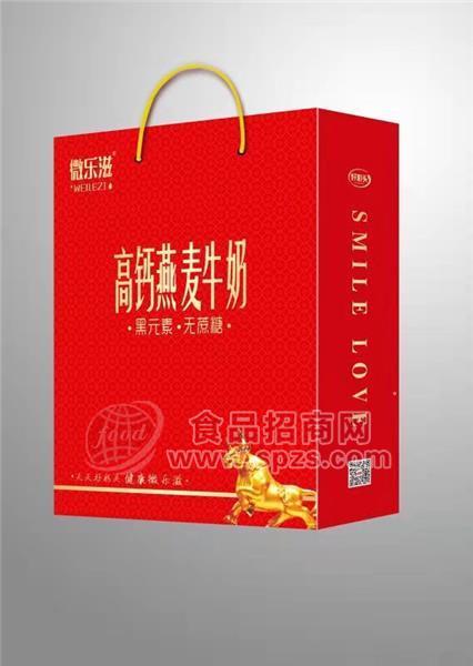 礼盒装高钙燕麦牛奶12盒装
