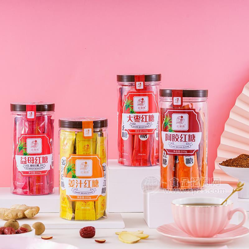 ·红媛俏姜汁红糖、大枣红糖、益母红糖、阿胶红糖招商220g 