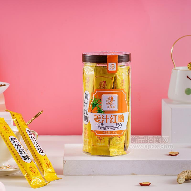 ·红媛俏姜汁红糖实图红糖招商220g 