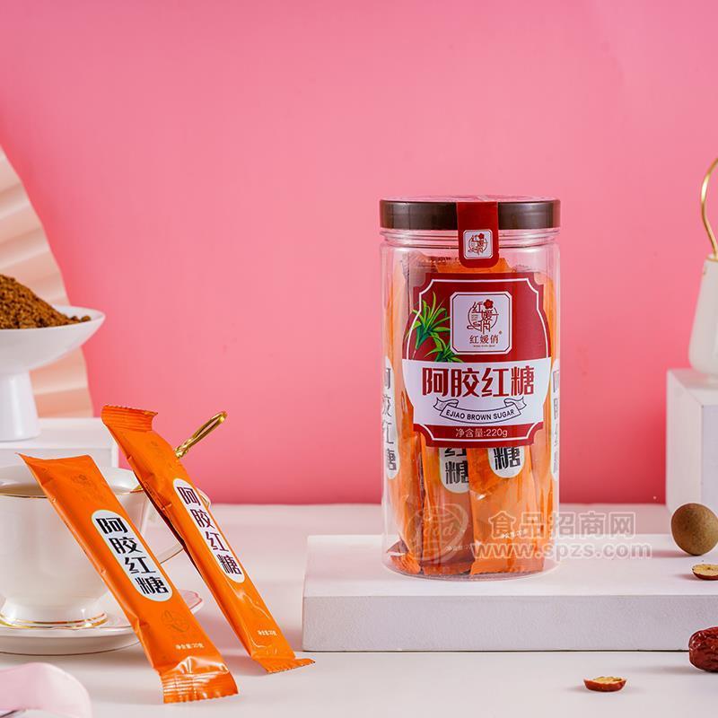 ·红媛俏阿胶红糖实图红糖招商220g 