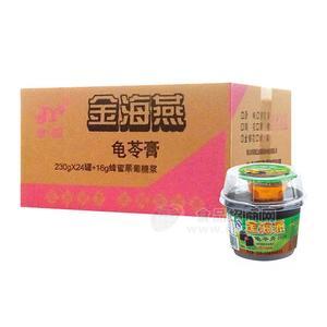 金海燕蜂蜜果葡萄浆龟苓膏杯装150gx24罐