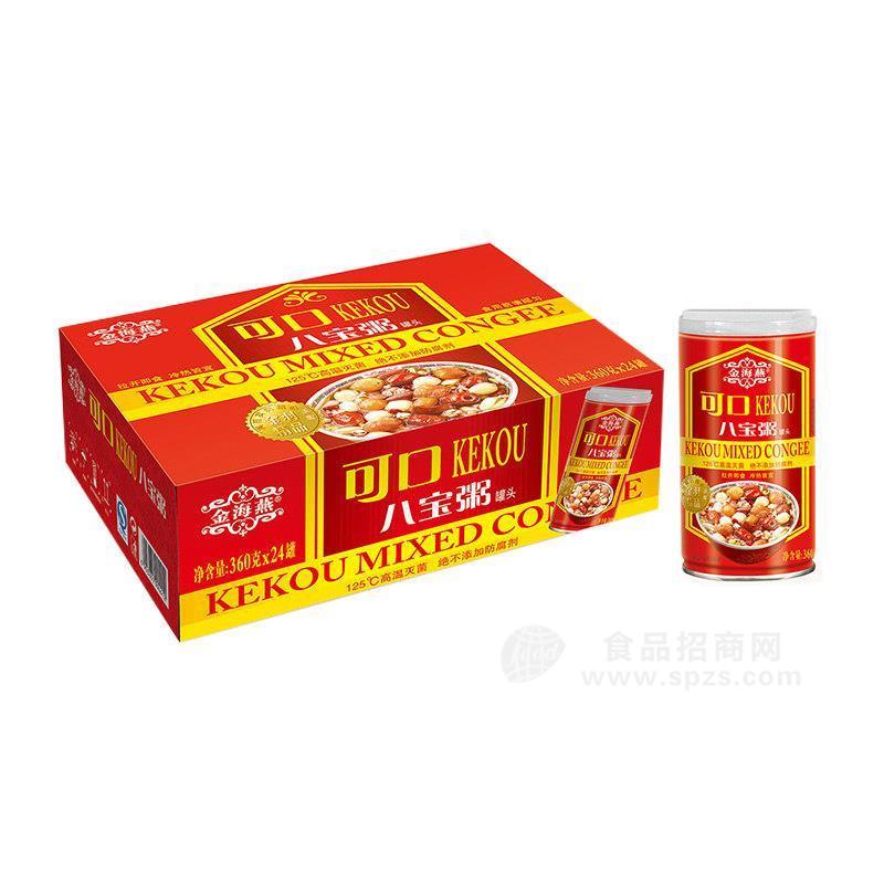 金海燕可口八宝粥罐头方便食品360gx24罐