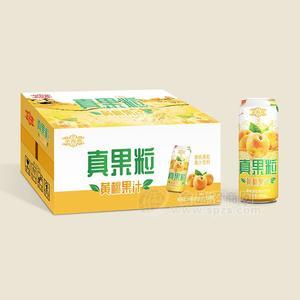 金海燕真果粒黃桃果汁飲料廠家招商490mlx15罐