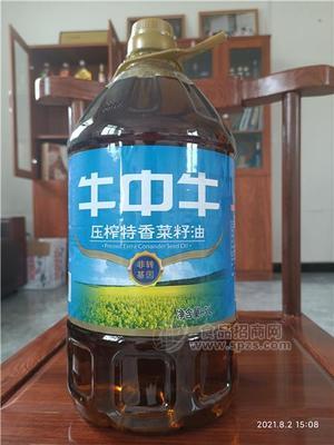 牛中牛压榨特香菜籽油5L