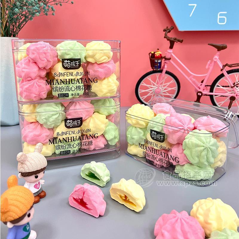 萌孩子缤纷流心棉花糖招商糖果