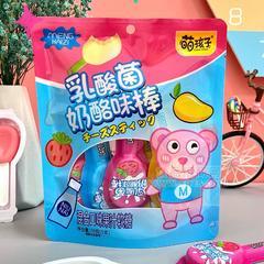 萌孩子混合口味果汁软糖招商乳酸菌奶酪味棒70g