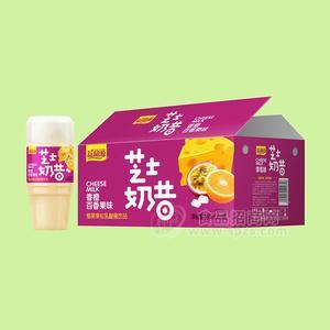 益和源香橙百香果味椰果果粒乳酸菌飲品芝士奶昔380mlx15瓶