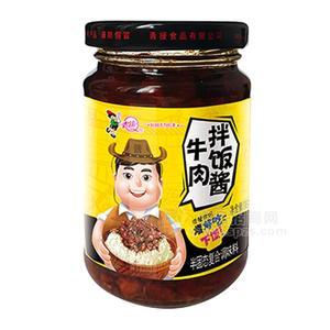 青援牛肉拌飯醬半固態(tài)復(fù)合調(diào)味料200gx24瓶 青援調(diào)味醬