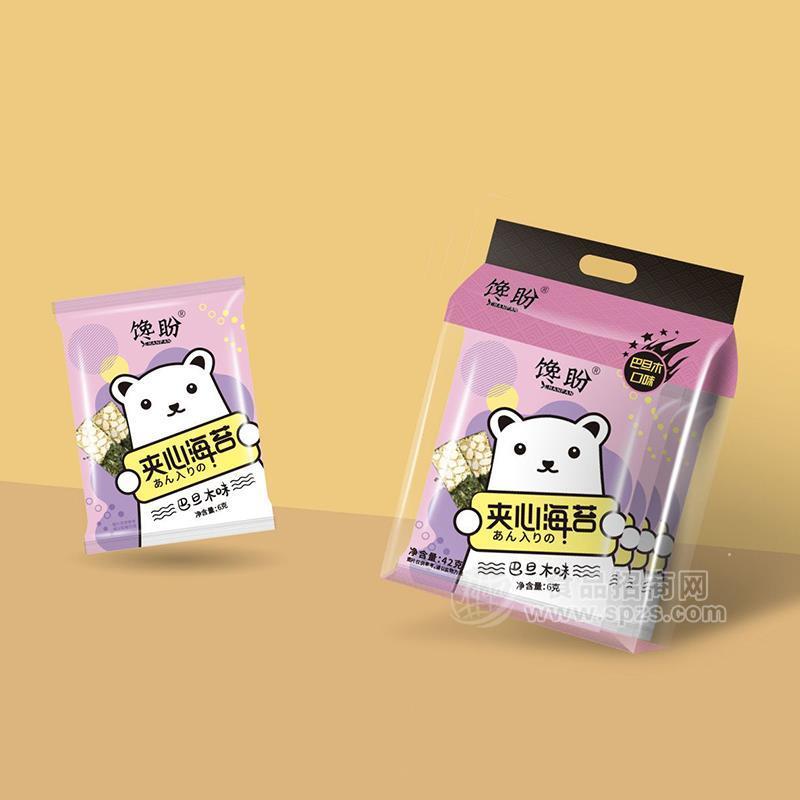 馋盼夹心海苔巴旦木味休闲食品42g