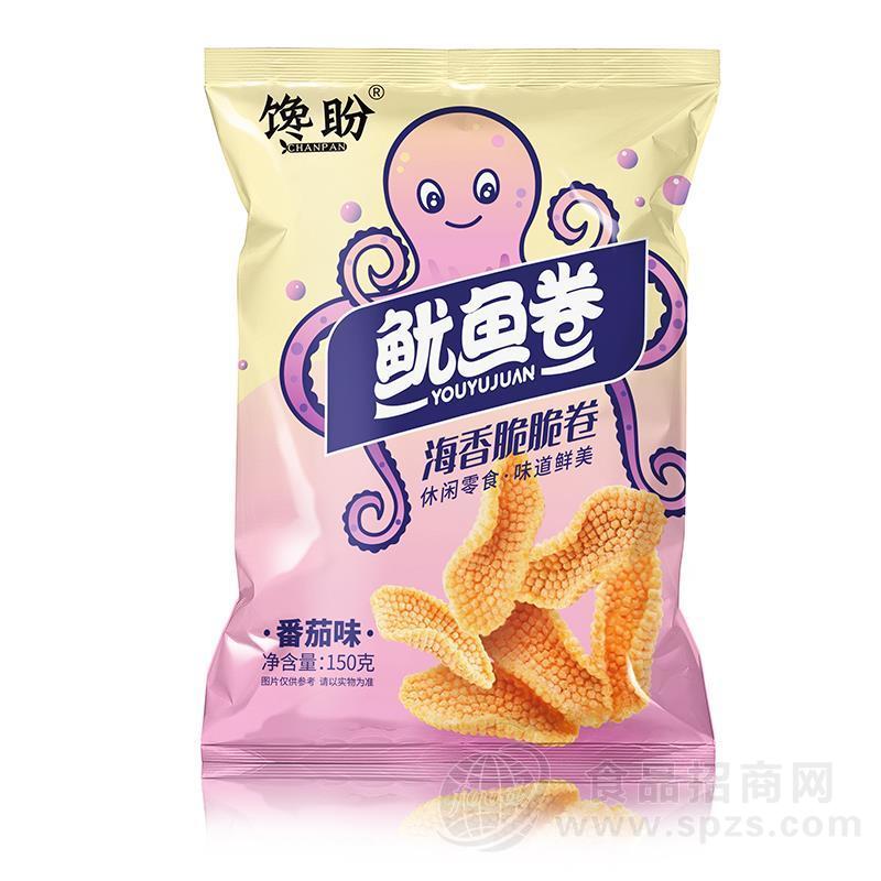 馋盼番茄味海香脆脆卷鱿鱼卷休闲食品150g
