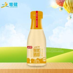 增健黃桃味爆果奶撈奶昔乳味飲品乳飲料1.25L