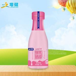 增健草莓味爆果奶撈奶昔乳味飲品乳飲料牛奶酸奶1.25L