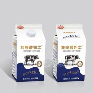 我家酸奶牛生牛乳发酵酸奶屋顶盒酸奶零蔗糖餐饮渠道+流通渠道