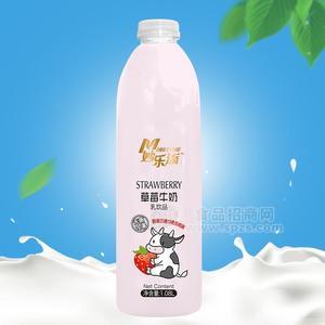 妙樂(lè)添草莓牛奶乳飲品乳飲料1.08L