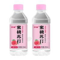 珍趣無糖無汽蜜桃蘇打果味飲料瓶裝招商350ml