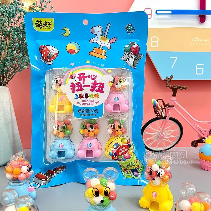 萌孩子多彩果味糖休闲食品60g