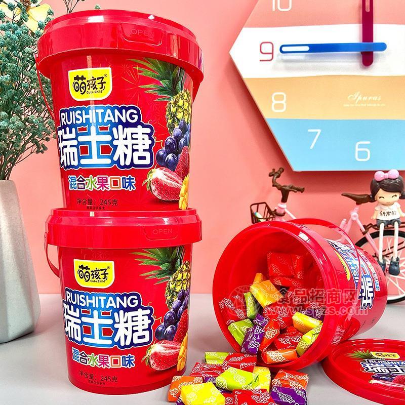 萌孩子混合水果口味 瑞士糖儿童糖果招商245g