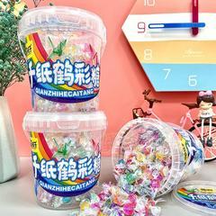 萌孩子混合水果口味千纸鹤彩糖儿童糖果招商180g
