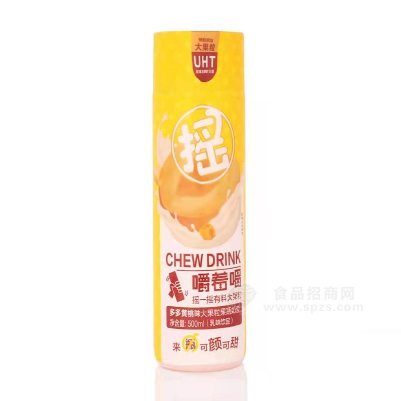 多多黃桃味大果粒果蔬奶昔乳味飲品廠家招商500ml