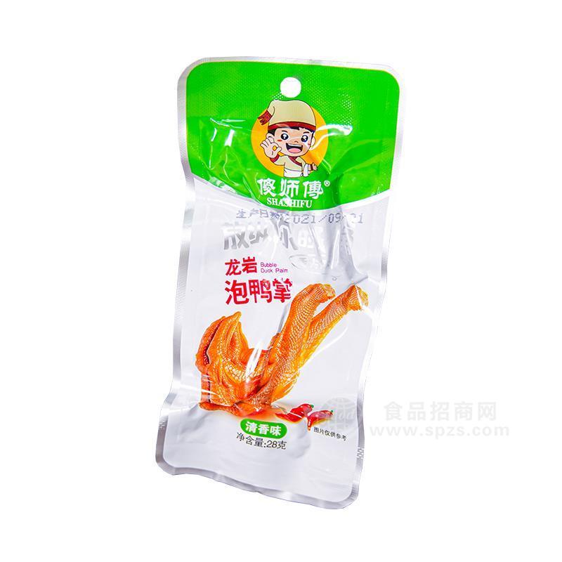 傻師傅清香味龍巖泡鴨掌休閑食品招商28g