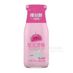 慢發(fā)酵港式風(fēng)味草莓味發(fā)酵酸奶飲品招商320ml