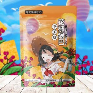 绿之原润于心黑米麻辣味花椒锅巴手工坊休闲食品招商158g