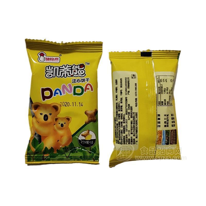铭吃点凯蒂熊注心饼干柠檬味休闲食品实图招商