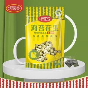 薩啦豆海苔花生80g非油炸  烘焙食品 休閑食品