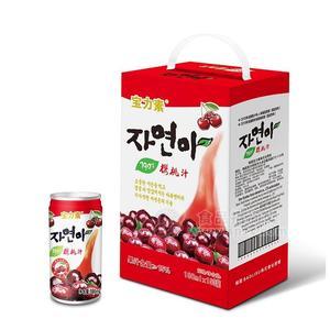 宝力素樱桃汁饮料韩国果汁饮料180mlx15罐