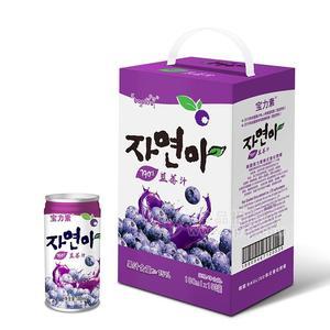 宝力素蓝莓汁饮料韩国果汁饮料180mlx15罐