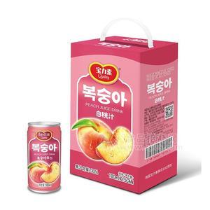 宝力素桃汁饮料韩国果汁饮料180mlx15罐