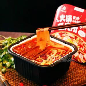 欣躍天地爽辣牛油味寬粉方便食品自熱火鍋360g