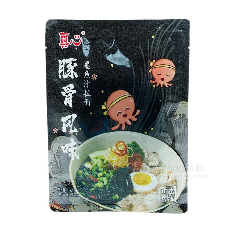 真心豚骨風(fēng)味墨魚(yú)汁拉面方便食品招商182g