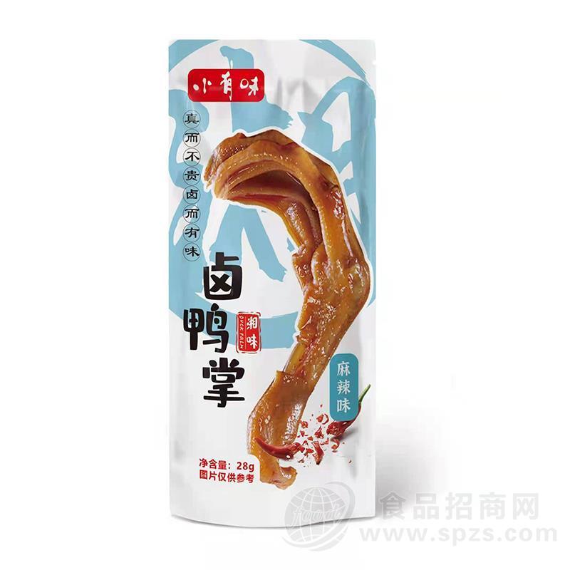 小有味麻辣味卤鸭掌肉干肉脯休闲食品招商28g