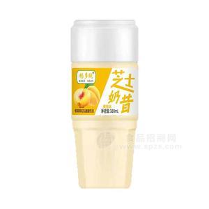 暢多純黃桃味芝士奶昔椰果果粒乳酸菌飲品乳飲料380ml