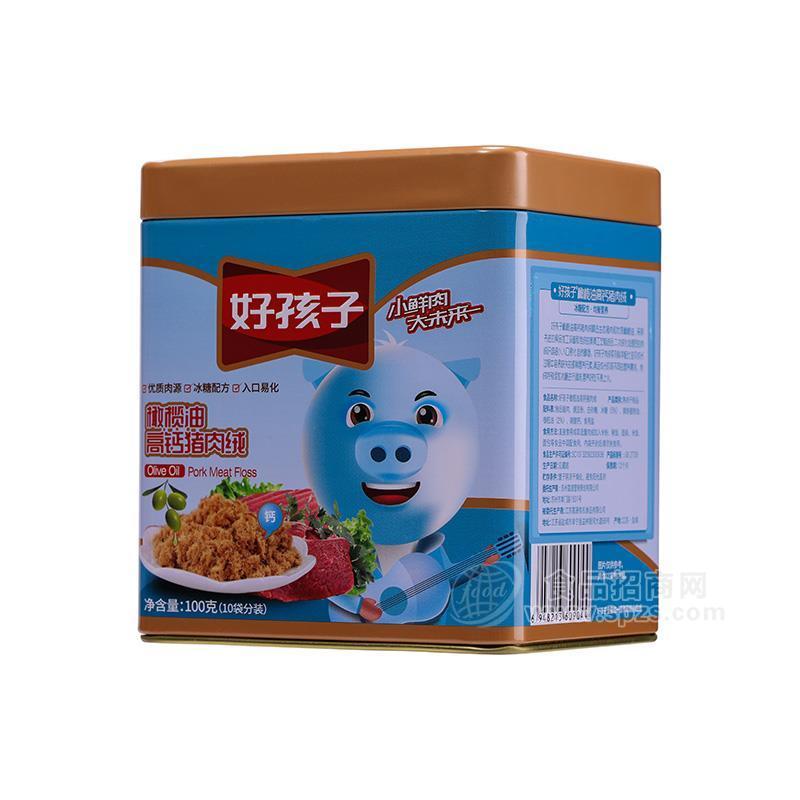 好孩子橄欖油高鈣豬肉絨休閑食品招商100g