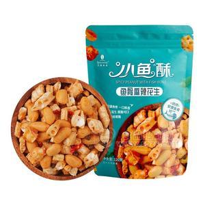 源頭工廠青島三昌食品魚骨麻辣花生120g，支持一件