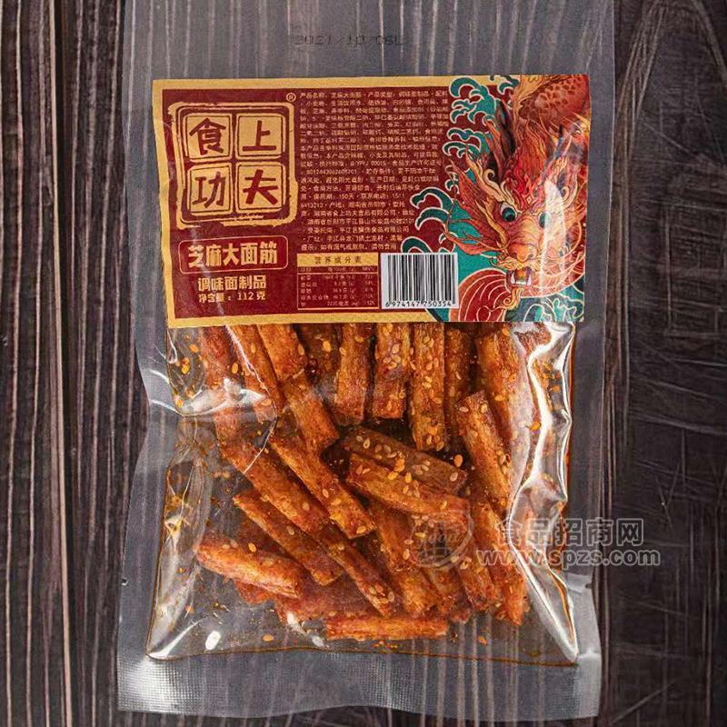 食上功夫芝麻大面筋调味面制品112g 