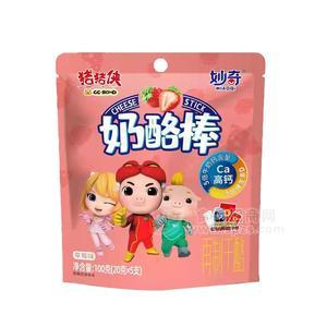 妙奇草莓味奶酪棒常温100g