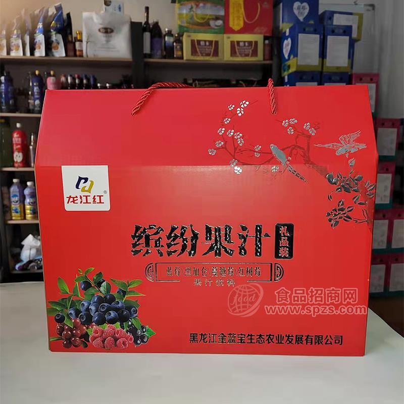 龍江紅繽紛藍莓黑加侖果汁飲料禮盒裝