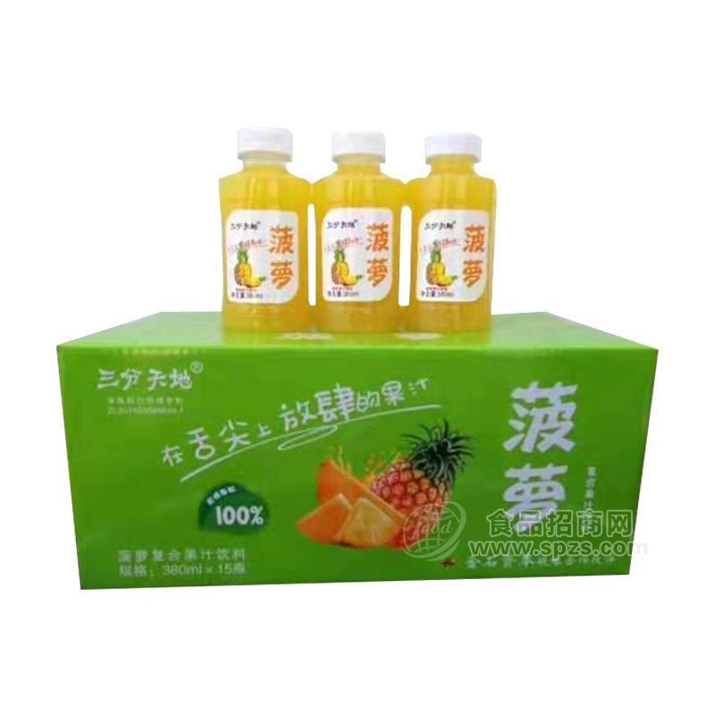 ·三分天地菠萝汁复合果汁饮料380mlx15瓶 
