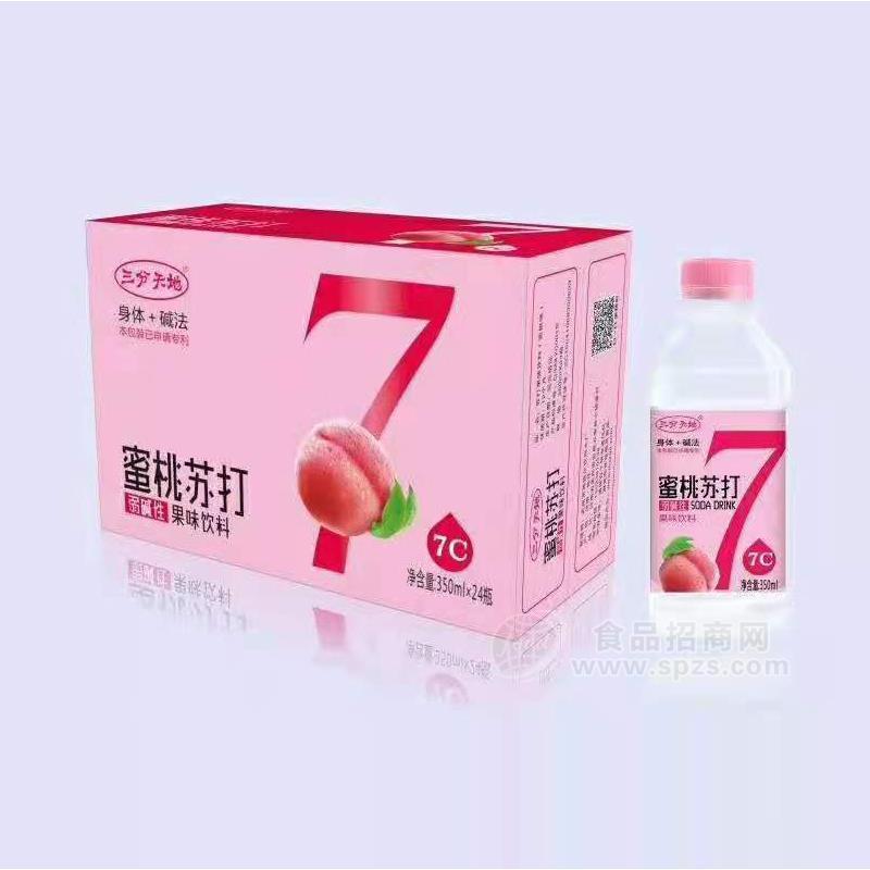 三分天地蜜桃蘇打水果味飲料350mlx24瓶