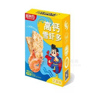 那伽力芝麻味高钙雪虾派儿童零食46.9g