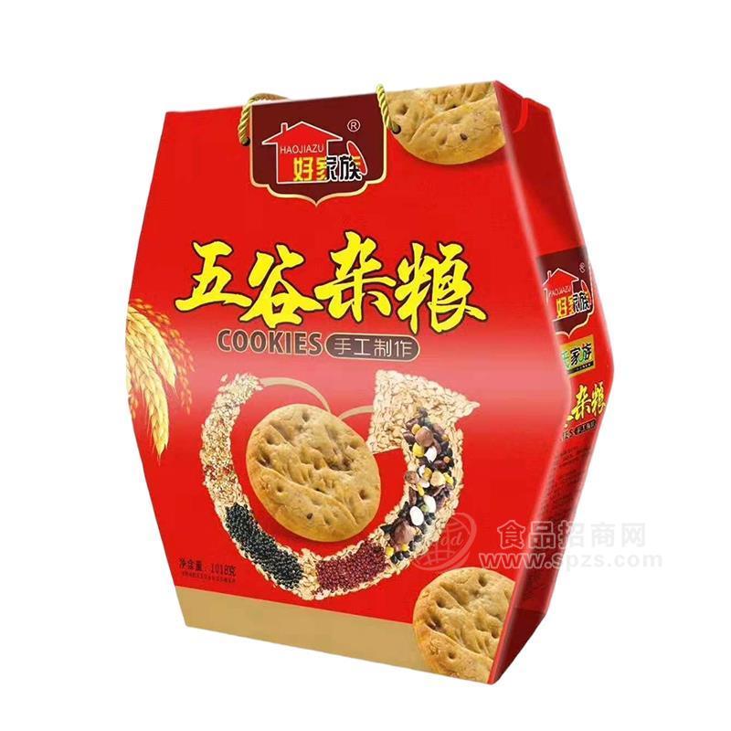 好家族五谷雜糧餅干年貨食品禮盒1018g