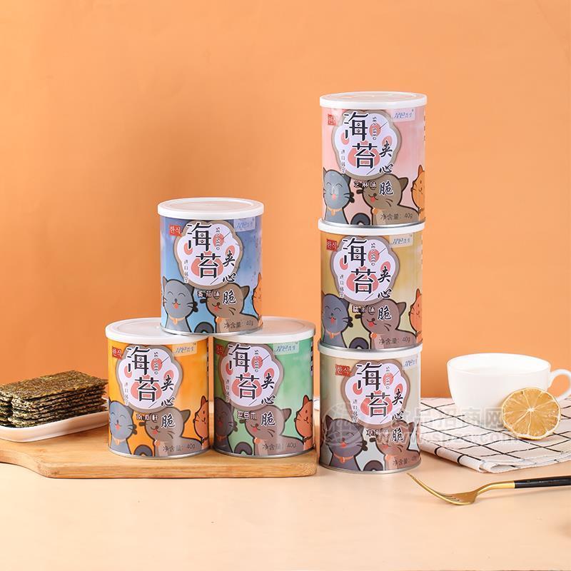 ·星巴先生海苔夹心脆休闲食品休闲零食招商40g 