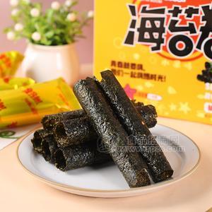 星吧嗨爆水果味海苔卷休閑食品休閑零食盒裝實(shí)物圖招商36g