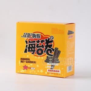 星吧嗨爆水果味海苔卷休閑食品休閑零食盒裝招商36g