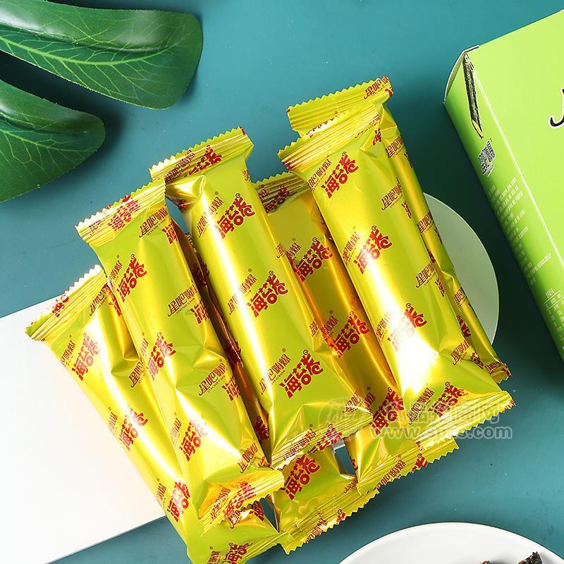 ·星吧嗨爆椰奶味海苔卷休闲食品休闲零食盒装实物图厂家招商96g 