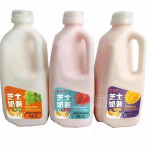 優(yōu)樂洋芝士奶昔椰果果粒乳酸菌飲品乳飲料招商1.25L