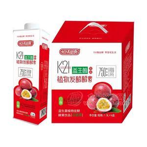 恒利康百香果味益生菌植物发酵酵素饮品1.5LX6盒